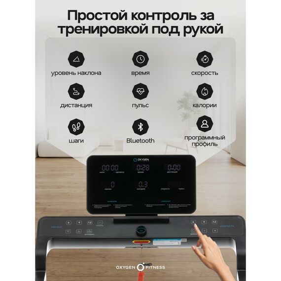 Беговая дорожка Oxygen Fitness ELISION домашняя фотографии