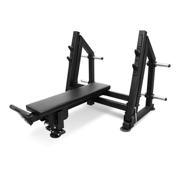 Скамья для жима лёжа BRONZE GYM PARTNER ML-901 с доводчиком, упором и подставкой для ног фотографии