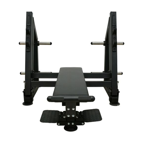 Скамья для жима лёжа BRONZE GYM PARTNER ML-901 с доводчиком, упором и подставкой для ног фотографии