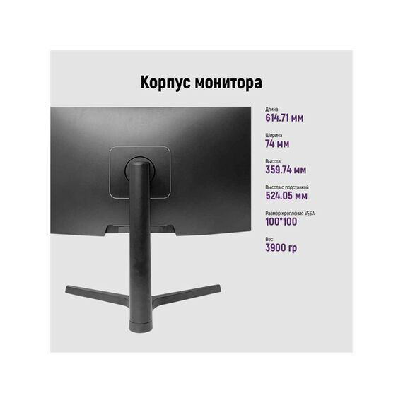 ЖК-монитор Irbis ISM27QIDL SMARTVIEW 27" LED 2560x1440, 16:9, IPS, 350 cd/m2, 1500:1, 3ms, 178°/178°, HDMI, DP, USBх2, USB-C(65W), Audio output, 100HzPivot Speak внешн. Бп фотографии