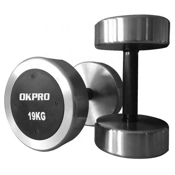 Гантельный ряд OKPRO OK1033C хромированный, от 2,5 до 25 кг, шаг 2,5 кг фотографии
