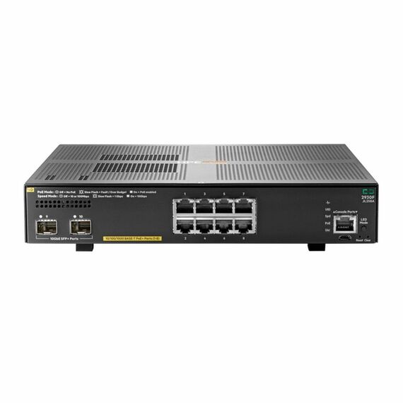 Коммутатор HPE Aruba 2930F 8G PoE+ 2SFP+ Switch [JL258A] фотографии