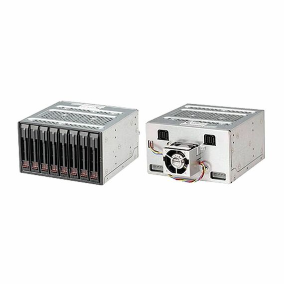 Корзина для накопителей SuperMicro CSE-M28SACB Mobile Rack in 2x5.25" for 8x2.5" HDD Hot-swap SAS3(12Gbps)/SATA фотографии