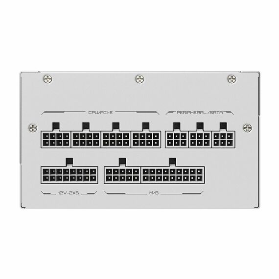 Блок питания ПК GigaByte GP-GME1000GM PG5 ICE/PSU 1000W белый, 80Plus Platinum, полностью модульный, PCIe Gen 5.1, ATX 3.1 compatible. фотографии