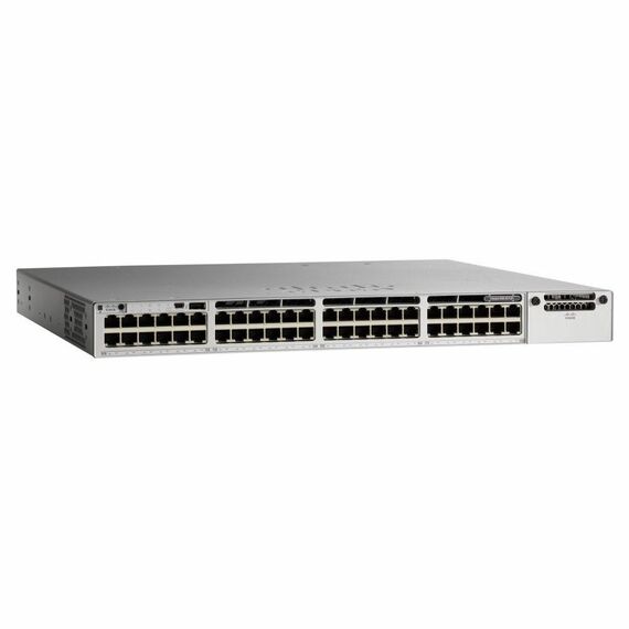 Коммутатор Cisco Catalyst C9300-48P-A 9300 48-port 1Gb copper with modular uplinks, PoE+, PS 1x715W, PoE+ 437W/1440W, DNA Network Advantage фотографии