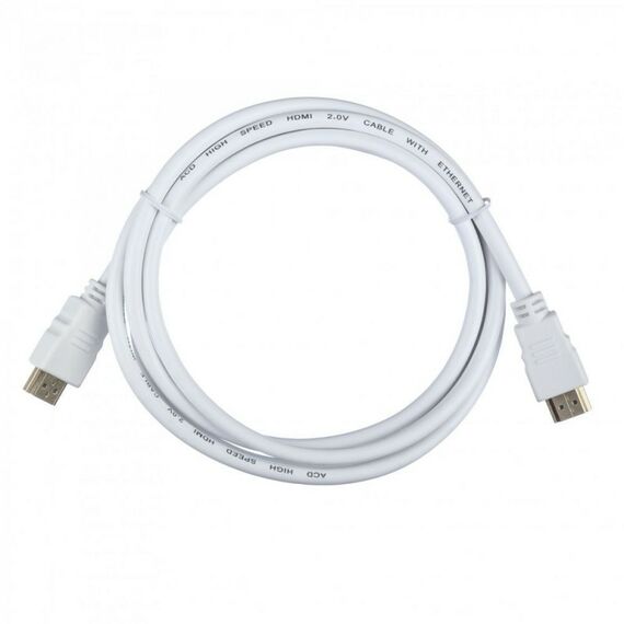 Кабель ACD ACD-DHHM2-18W HDMI 2.0, Golden Plated, 19m/19m, белый, 1.8м фотографии