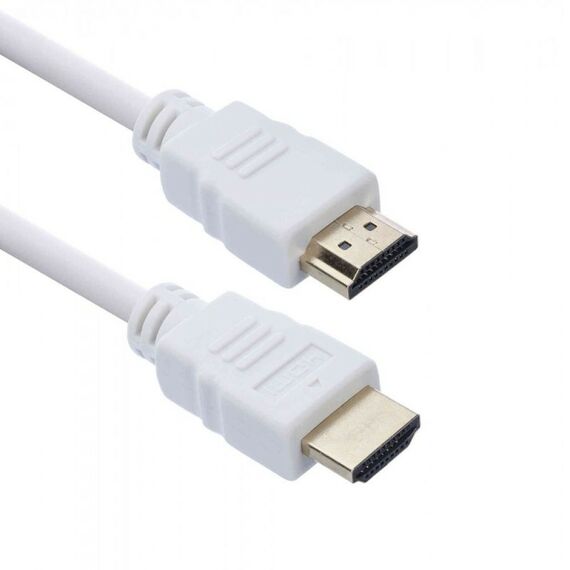 Кабель ACD ACD-DHHM2-18W HDMI 2.0, Golden Plated, 19m/19m, белый, 1.8м фотографии