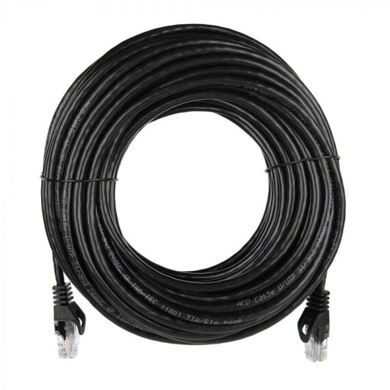 Патч-корд ACD ACD-LPU5C-20M Cat5e UTP 24AWG 4Pair, 7/0.18мм CU, черный, 20м фотографии