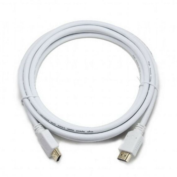 Кабель HDMI Cablexpert CC-HDMI4-W-6 1.8м, v1.4, 19M/19M, белый, позол.разъемы, экран, пакет {100} фотографии