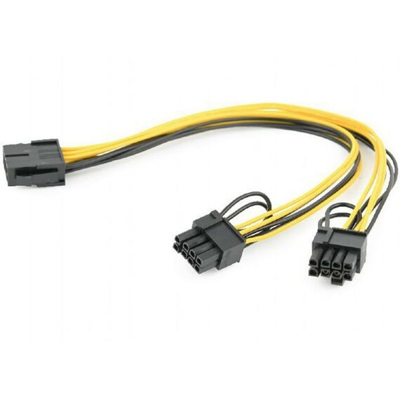 Кабель питания Cablexpert CC-PSU-85 PCI-Express 6-пин на 6+2 пин x 2 шт., 0.3 м фотографии