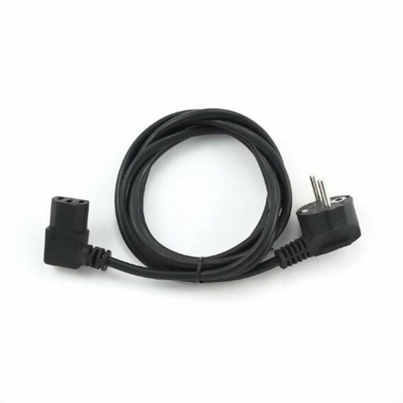 Кабель питания Cablexpert PC-186A-VDE 1.8м, Schuko-C13, VDE, 10А, сечение провода: 0.75 мм2, черный, угловой разъем, с заземлением, пакет фотографии