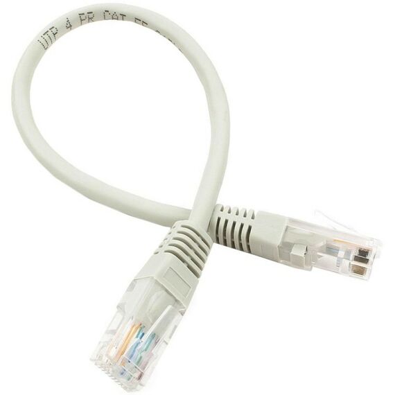 Патч-корд Cablexpert PP10-0.25M UTP, кат.5e, 0.25м, медь 26AWG, серый фотографии