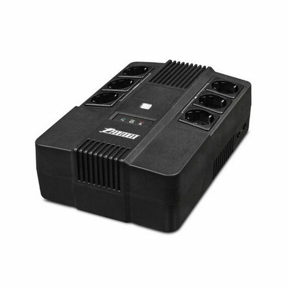 Источник бесперебойного питания PowerMAN Brick 600 600VA, 6 евро розеток фотографии