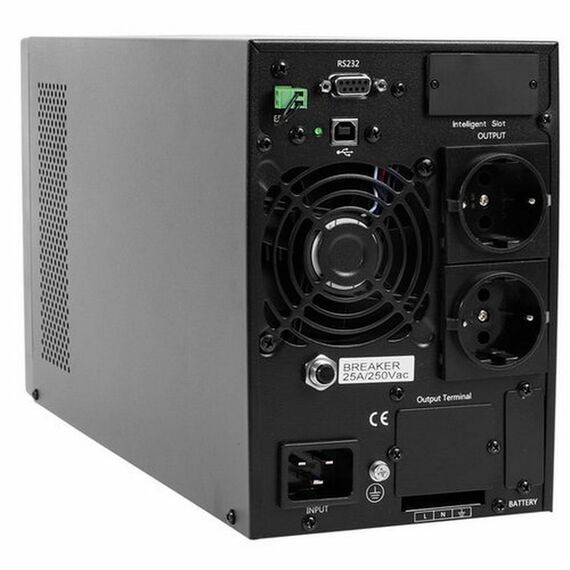 Источник бесперебойного питания PowerMAN Online 3000 Plus UPS 3000VA ONL3K Plus LCD, ComPort,USB, защита телефонной линии/RJ45, без АКБ фотографии