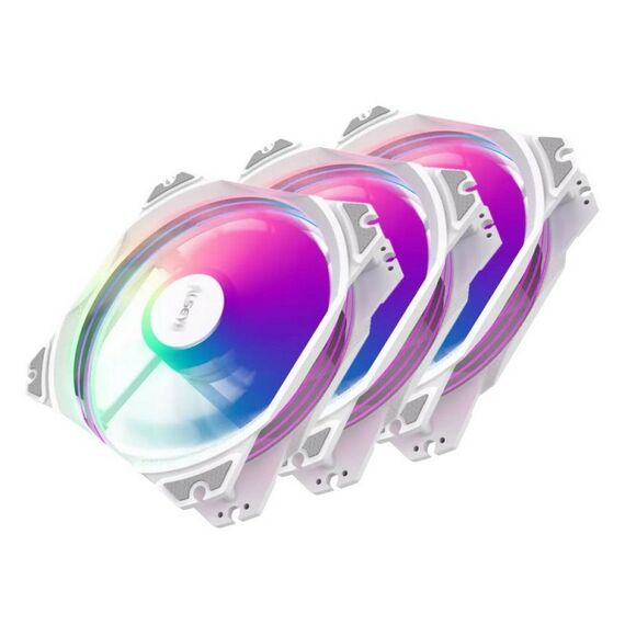 Вентилятор ALSEYE M120-PWA KIT 3*120mm в корпус, 800-1700rpm, 31-66CFM, 19.4-33.8dBA, AURA RGB, PWM + 3pin Aura, RTL [AS.04.01.0039] фотографии
