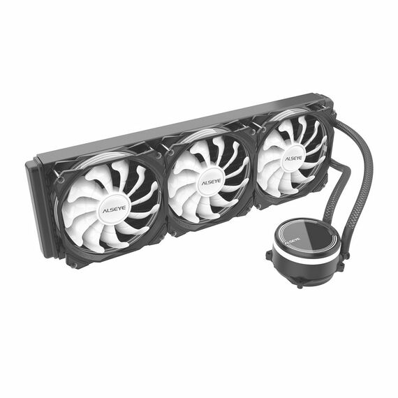 Система водяного охлаждения ALSEYE M360B ARGB Soc-AM5/AM4/1151/1200/1700 черный 4-pin 42.3dB Al+Cu 2125gr RTL [AS.02.01.0045, AS.02.01.0002] фотографии