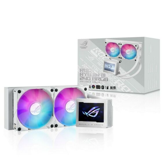 Жидкостная система охлаждения Asus ROG RYUJIN III 240 ARGB WHT AIO COOLER, ASETEK, EMMA, ARGB [90RC00K2-M0UAY0] фотографии