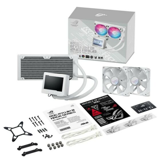 Жидкостная система охлаждения Asus ROG RYUJIN III 240 ARGB WHT AIO COOLER, ASETEK, EMMA, ARGB [90RC00K2-M0UAY0] фотографии