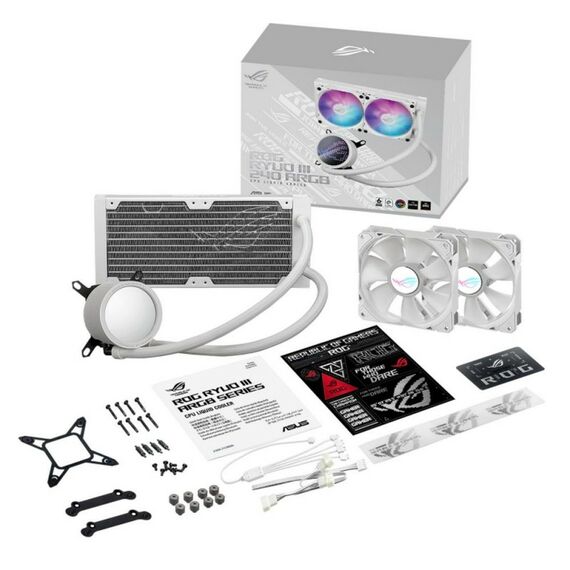 Жидкостная система охлаждения Asus ROG RYUO III 240 ARGB WHT AIO COOLER, ASETEK, EMMA, ARGB, AURA, WHT [90RC00J2-M0UAY0] фотографии