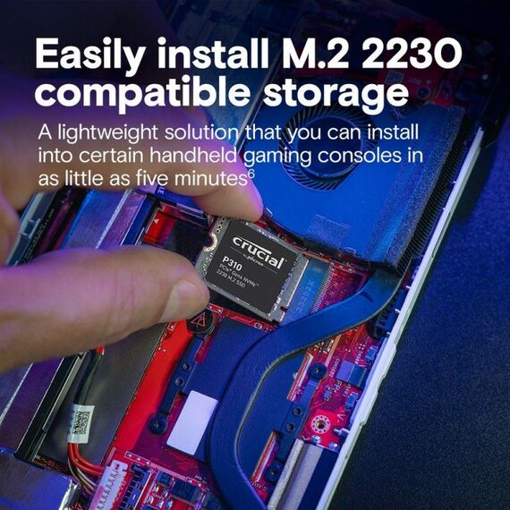 Твердотельный накопитель SSD Crucial P310 1TB PCIe Gen4 NVMe, 2230, M.2 [CT1000P310SSD2] фотографии