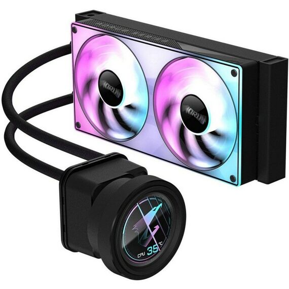 Жидкостная система охлаждения GigaByte AORUS ELITE 240 2 x 120mm ARGB Fan, RTL [GP-AORUS ELITE 240] фотографии