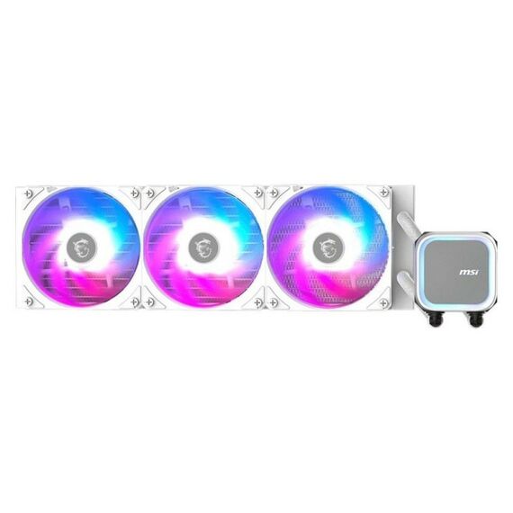 Жидкостная система охлаждения MSI MAG CORELIQUID A13 360 White, 3 x ARGB Gen2 Fan, ARGB Gen2 Block, Color Box, LGA1700, 1851, AM5 [306-7ZWDA21-L80] фотографии