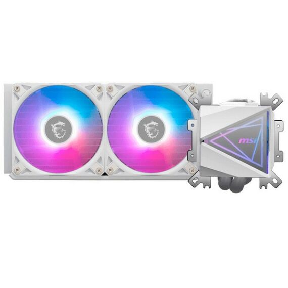 Жидкостная система охлаждения MSI MAG CORELIQUID I240 2x ARGB Gen2 Fan, ARGB Gen2 Block, Color Box [306-7ZW7E21-C24] фотографии