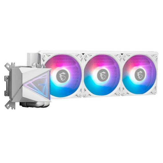 Жидкостная система охлаждения MSI MAG CORELIQUID I360 WHITE 3x ARGB Gen2 Fan, ARGB Gen2 Block, Color Box [306-7ZW8E21-C24] фотографии