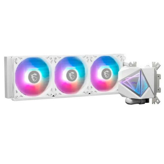 Жидкостная система охлаждения MSI MAG CORELIQUID I360 WHITE 3x ARGB Gen2 Fan, ARGB Gen2 Block, Color Box [306-7ZW8E21-C24] фотографии
