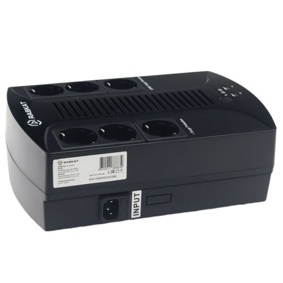 Источник бесперебойного питания Raskat VS-650VA 650VA, 390Вт, 6хCEE 7 фотографии