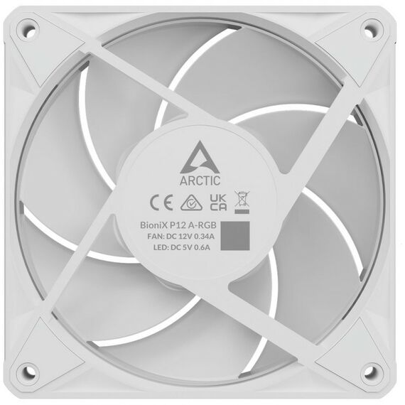 Вентилятор корпусной Arctic Cooling BioniX P12 A-RGB (White) - 3 Pack [ACFAN00338A] фотографии