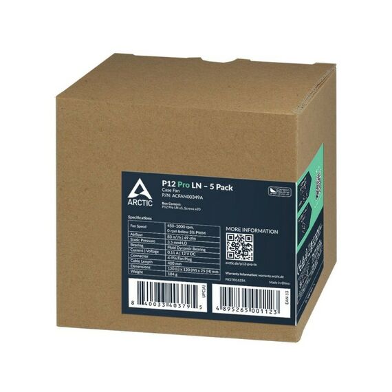 Вентилятор для корпуса Arctic Cooling P12 Pro LN 5 Pack retail [ACFAN00349A] фотографии