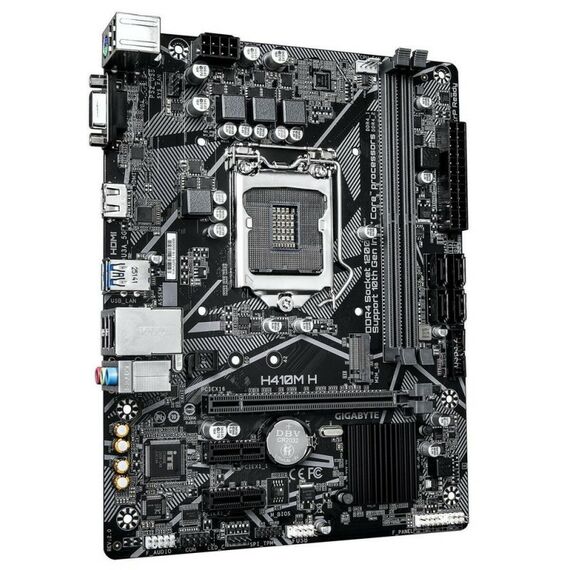 Материнская плата GigaByte H410M H 2.0 H410, LGA1200, 2xDDR4, 1*PCI-Ex16, 2*PCI-Ex1, 1*M.2, 1*TypeC, 3*USB3.2Gen1, 6*USB2.0, 4*SATA3.0, 1G, VGA, HDMI, MATX, RTL фотографии