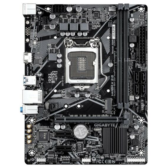 Материнская плата GigaByte H410M K 2.0 1.0 H410, LGA1200, 2xDDR4, 1*PCI-Ex16, 1*PCI-Ex1, 1*M.2, 4*USB3.2Gen1, 6*USB2.0, 2*SATA3.0, 1G, HDMI, MATX, RTL фотографии