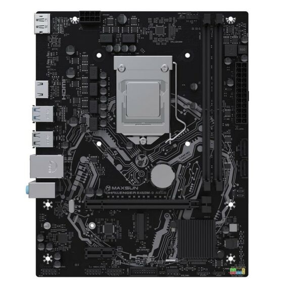 Материнская плата Maxsun MS-Challenger B460M-D ARGB B460, LGA1200, 2*DDR4, 1*PCIEx16, 1*PCIEx1, 1*M.2, 4*USB3.2Gen1, 6*USB2.0, 2*SATA3.0, 1G, DP, HDMI, M-ATX, RTL [6940709663547] фотографии