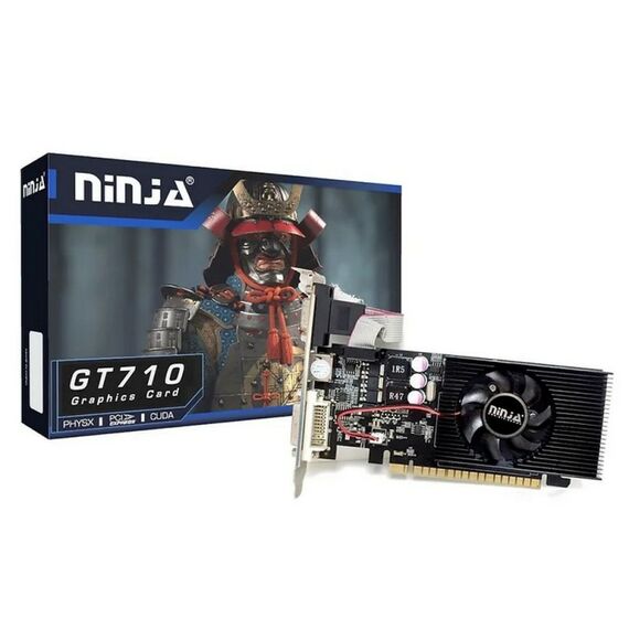 Видеокарта Ninja GT710 2GB (Sinotex), 64bit, DDR3, VGA, DVI, HDMI, 1FAN, LP, RTL [NF71NP023F] фотографии