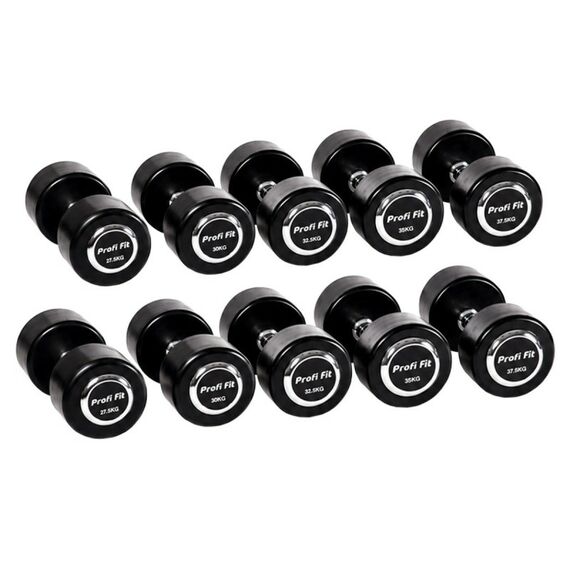 Гантельный ряд профессиональный PROFI-FIT 27,5-37,5 кг (шаг 2,5 кг, 5 пар) фотографии