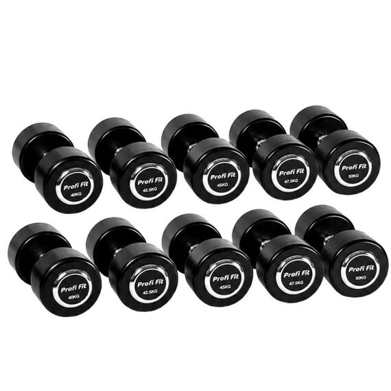Гантельный ряд профессиональный PROFI-FIT 40-50 кг шаг 2,5 кг, 5 пар фотографии