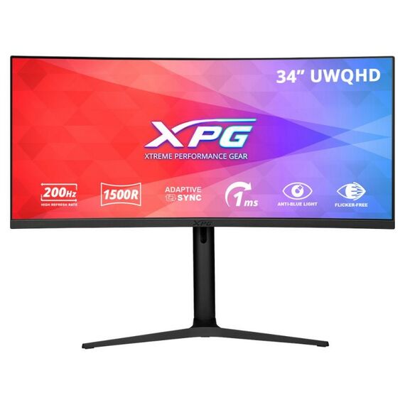 Монитор XPG RIFT R34WXC 34", черный, VA (Curved), 3440x1440, 21:9, 8bits, 200Hz, 350cd/m, 1ms, 4000:1, 2хHDMI2.0, 2хDP1.4, HAS, Vesa 75х75 [RIFT R34WXC-BKCEU] фотографии