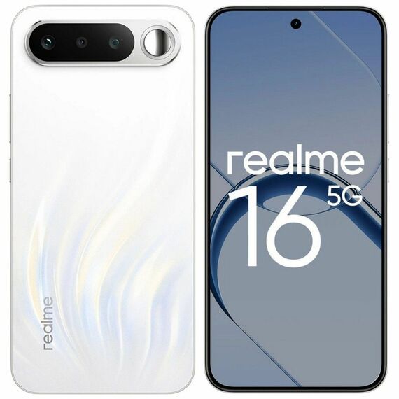Смартфон Realme RMX5171 16 5G 256Gb 8Gb белый моноблок 3G 4G 6.74" 720x1600 Android 16 32Mpix 802.11 a/b/g/n/ac NFC GPS GSM900/1800 GSM1900 [6941764488113] фотографии