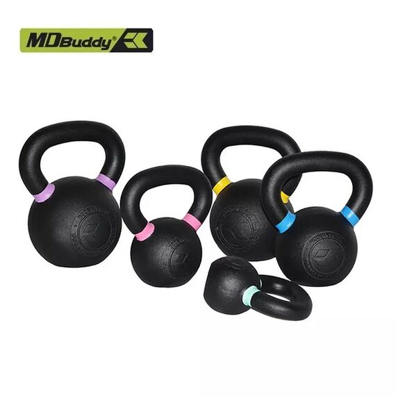 Гиря MD Buddy MD2219 железная, с цветными кольцами, 20 кг фотографии