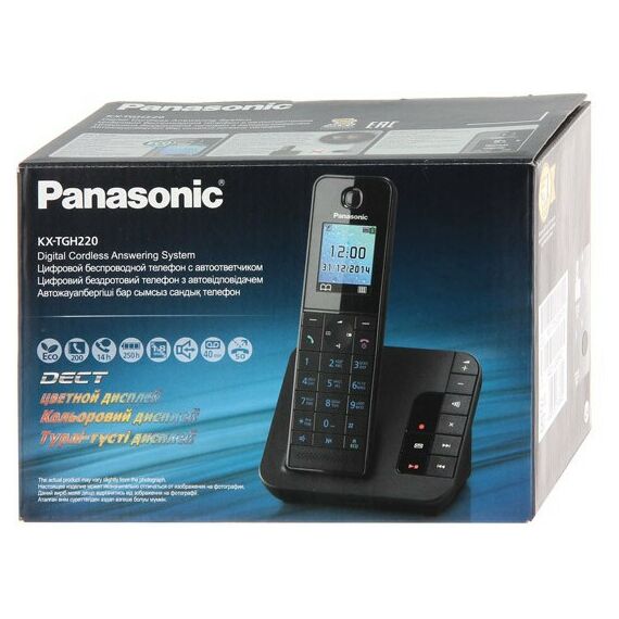 Радиотелефоны DECT: Радиотелефон Panasonic KX-TGH220RUB Black трубка с ЖК диспл., DECT, а/отв фотографии