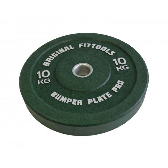 Диски d 50: Диск бамперный Original FitTools FT-BPG-10 10 кг, зеленый фотографии