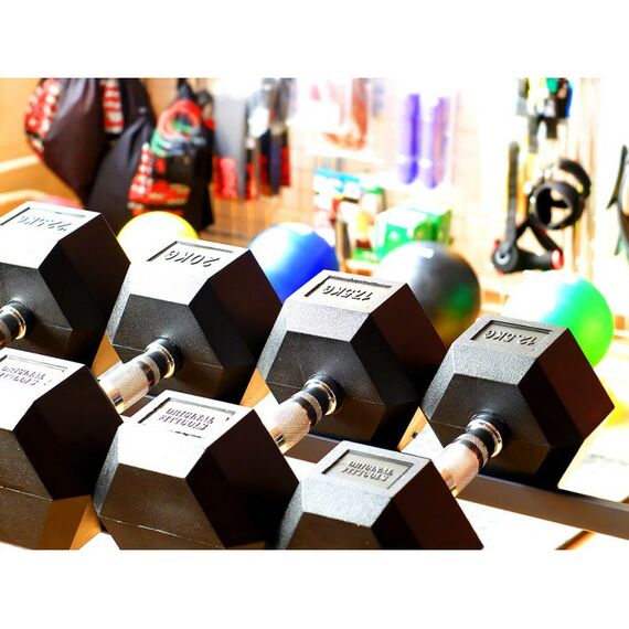 Гантели: Гантель гексагональная Original FitTools FT-HEX-47,5 47,5 кг фотографии