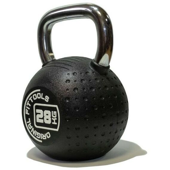 Гири: Гиря с хромированной ручкой Original FitTools FT-KB-CPU-28 полиуретановая (CPU), 28 кг фотографии