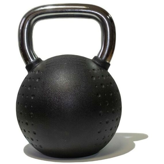 Гири: Гиря с хромированной ручкой Original FitTools FT-KB-CPU-28 полиуретановая (CPU), 28 кг фотографии