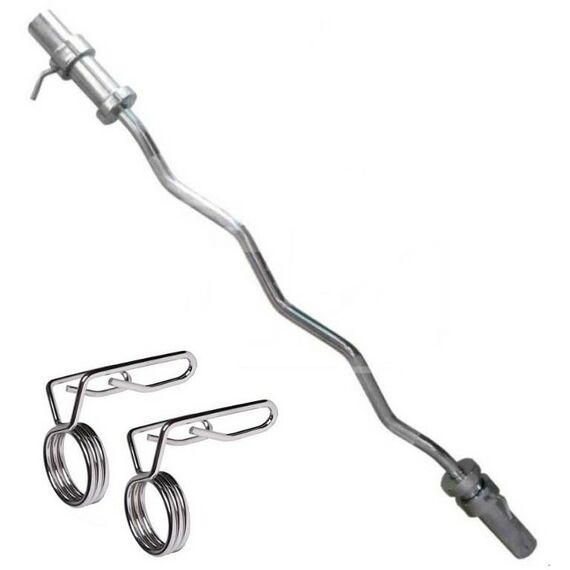 Грифы для штанги: Гриф W-образный DFC OB47C-50 Нагрузка на гриф 160 кг, 47", д50, замок-пружина фотографии