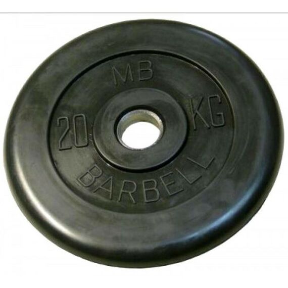 Диски d 25: Диск обрезиненный MB BARBELL MB-PltB26-20 26 мм 20 кг фотографии