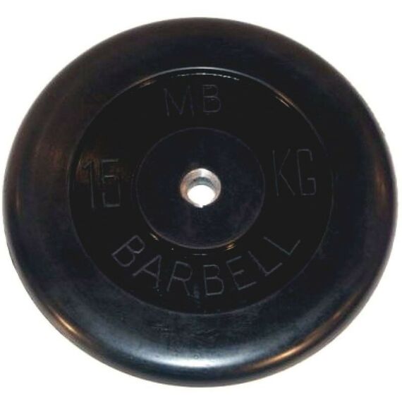 Диски d 25: Диск обрезиненный MB BARBELL MB-PltB26-15 26 мм, 15 кг фотографии