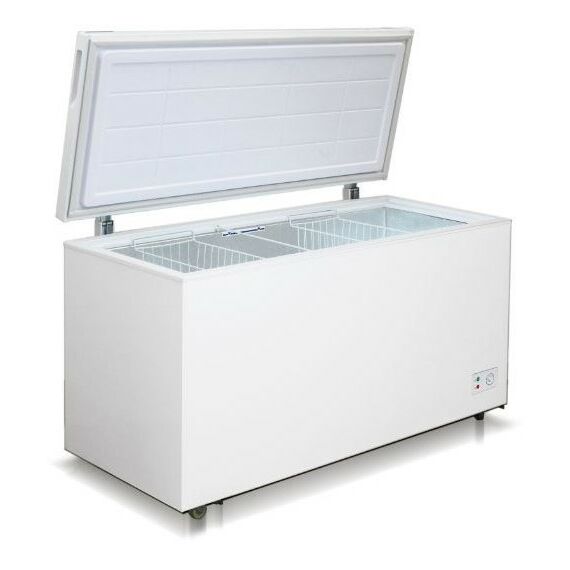 Морозильные камеры: Морозильный ларь Бирюса 455KX с глухой крышкой, энергопотребления A, внешняя панель управления, световая сигнализация повышения температуры, внутренний объем 420 л. фотографии